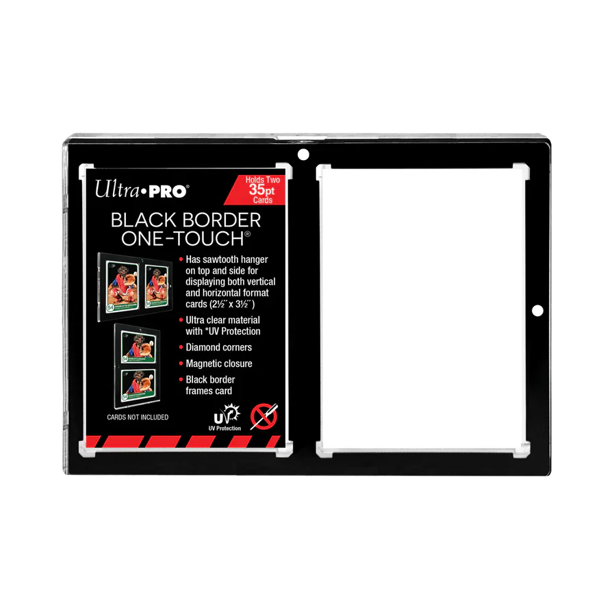 Ultra Pro - 35PT 2-Card Black Border UV ONE-TOUCH Magnetic Holder