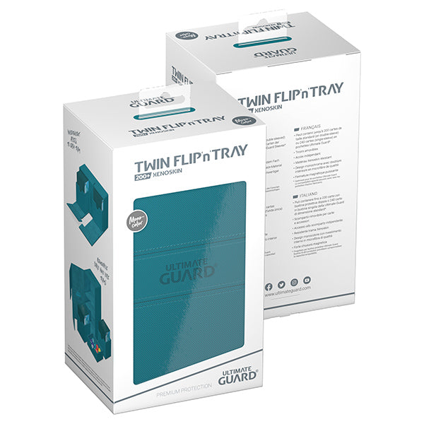 Ultimate Guard - Twin Flip n Tray 200+ XenoSkin - Monocolor Petrol