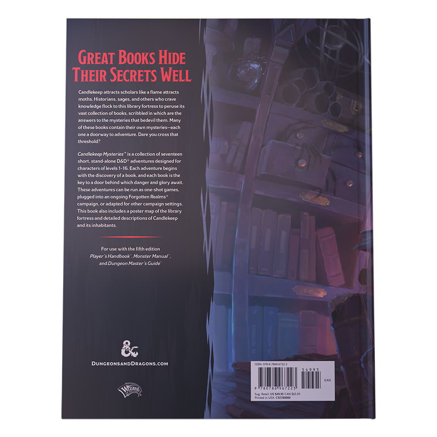 Candlekeep Mysteries dungeons and dragons adventure book blurb