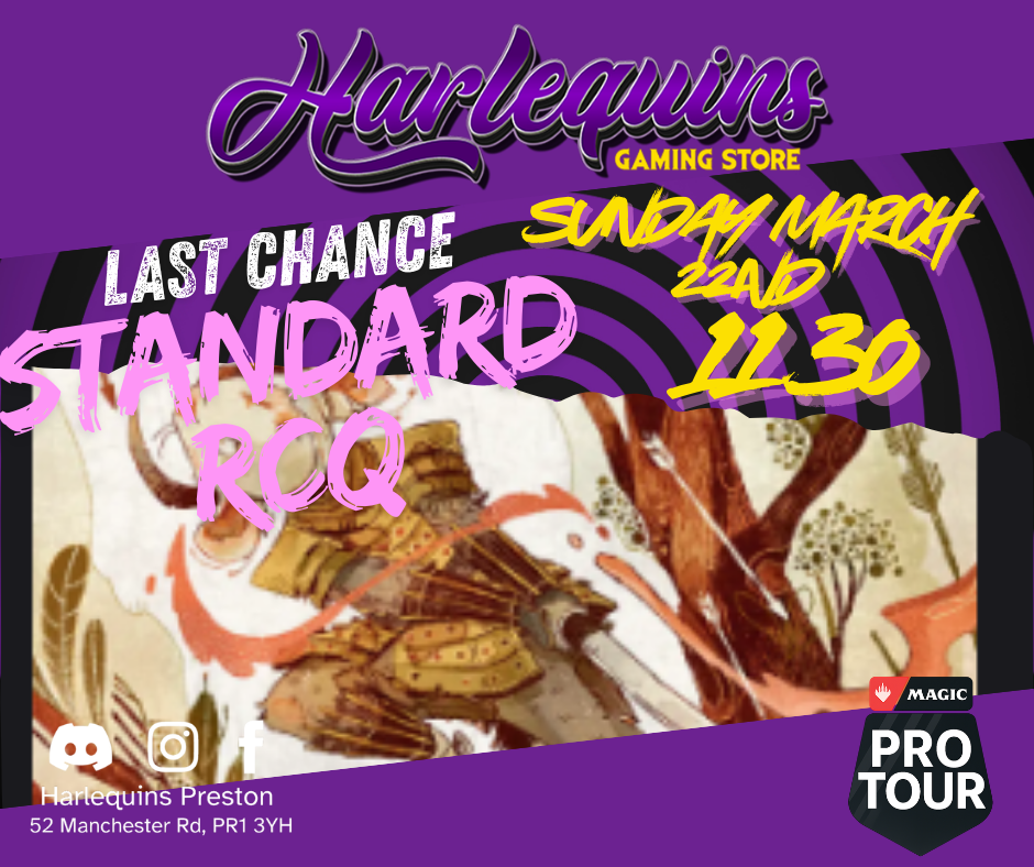 March 22nd 2026 - *Last Chance* Standard RCQ Round 3 Event Ticket
