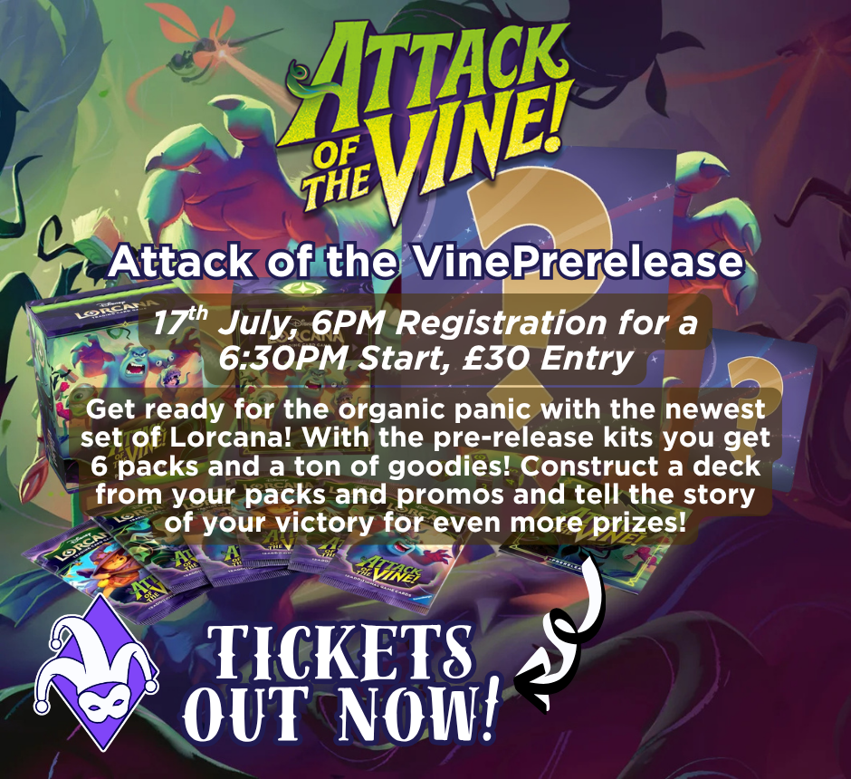 Disney Lorcana Attack of the Vine Prerelease 17th July