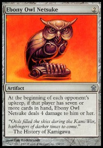 Ebony Owl Netsuke - Saviors of Kamigawa (Uncommon) [SOK-154]