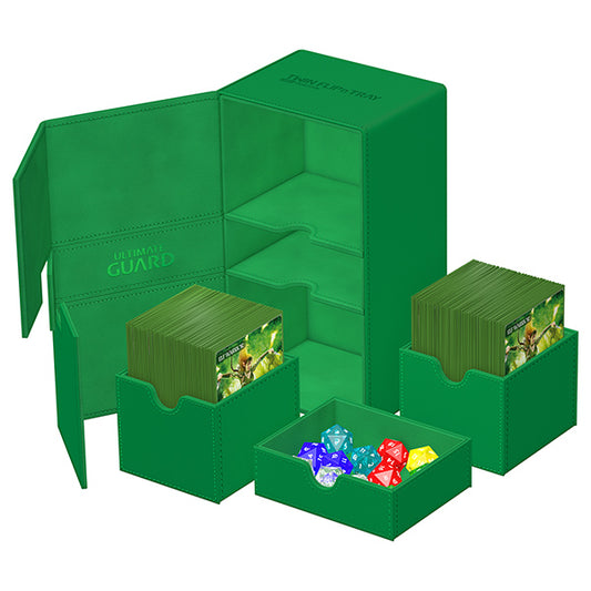 Ultimate Guard - Twin Flip n Tray 200+ XenoSkin - Monocolor Green