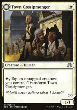 Town Gossipmonger / Incited Rabble - Shadows over Innistrad (Uncommon) [SOI-46]
