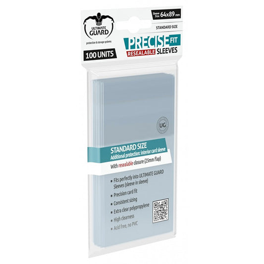 Ultimate Guard - Precise-Fit Sleeves Resealable Standard Size Transparent 100pk