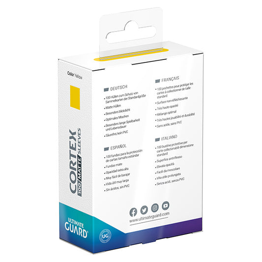 Ultimate Guard - Cortex Sleeves Standard Size - Matte Yellow 100pk