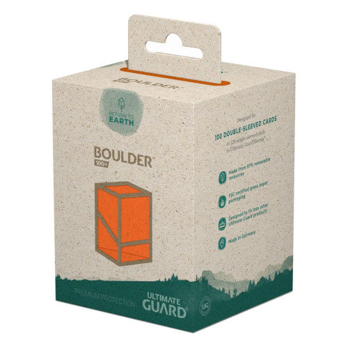 Ultimate Guard - Return To Earth Boulder Deck Case 100+ Standard Size - Orange