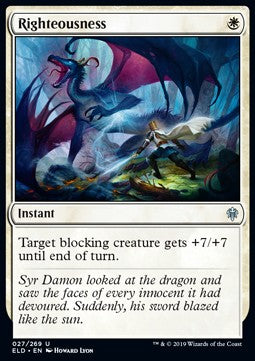 Righteousness - Throne of Eldraine (Uncommon) [ELD-27]