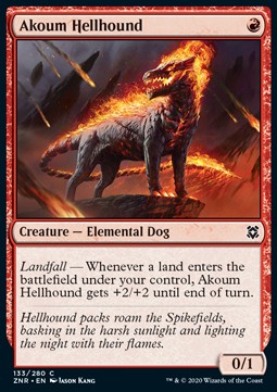 Akoum Hellhound - Zendikar Rising (Common) [ZNR-133]