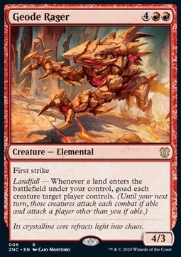 Geode Rager - Commander: Zendikar Rising (Rare) [ZNC-6]