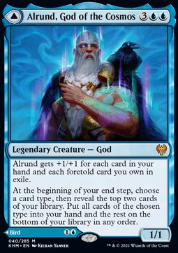 Alrund, God of the Cosmos // Hakka, Whispering Raven - Kaldheim (Mythic) [KHM-40]