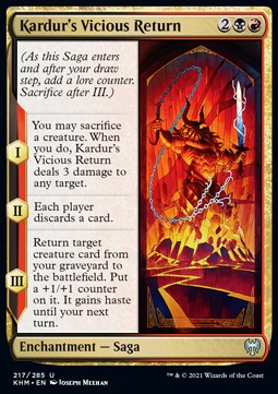 Kardur's Vicious Return - Kaldheim (Uncommon) [KHM-217]