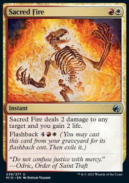 Sacred Fire - Innistrad: Midnight Hunt (Uncommon) [MID-239]