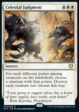 Celestial Judgment (V.1) - Commander: Innistrad: Midnight Hunt (Rare) [MIC-5]