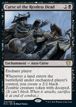 Curse of the Restless Dead (V.1) - Commander: Innistrad: Midnight Hunt (Rare) [MIC-18]