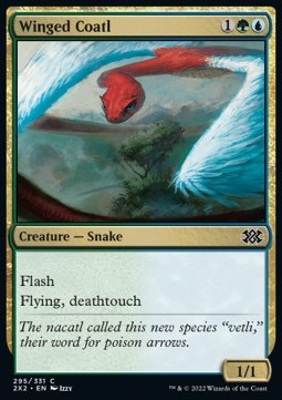 Winged Coatl - Double Masters 2022 (Common) [2X2-295]