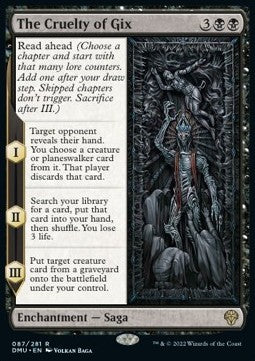 The Cruelty of Gix - Dominaria United (Rare) [DMU-87]