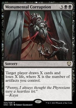 Monumental Corruption - Commander: Phyrexia: All Will Be One (Rare) [ONC-24]