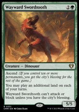 Wayward Swordtooth - Commander Masters (Rare) [CMM-331]