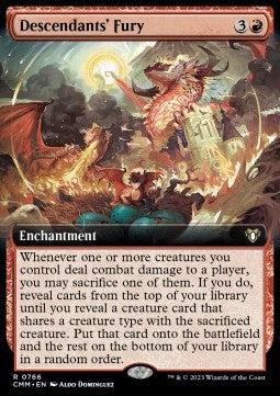 Descendants' Fury (V.2) - Commander Masters: Extras (Rare) [XCMM-766]