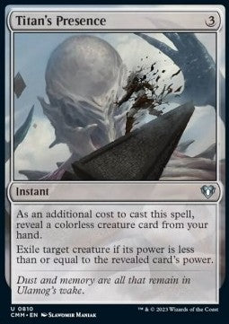 Titan's Presence - Commander Masters: Extras (Uncommon) [XCMM-810]
