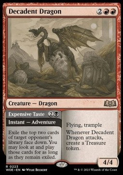 Decadent Dragon // Expensive Taste - Wilds of Eldraine (Rare) [WOE-223]