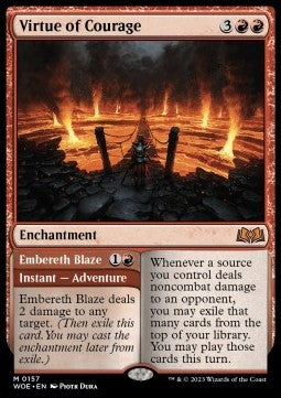 Virtue of Courage // Embereth Blaze - Wilds of Eldraine (Mythic) [WOE-157]