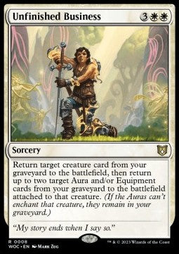 Unfinished Business - Commander: Wilds of Eldraine (Rare) [WOC-8]