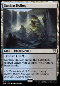 Sunken Hollow - Commander: Wilds of Eldraine (Rare) [WOC-168]