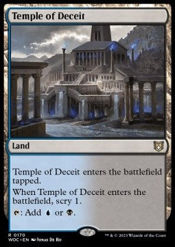 Temple of Deceit - Commander: Wilds of Eldraine (Rare) [WOC-170]