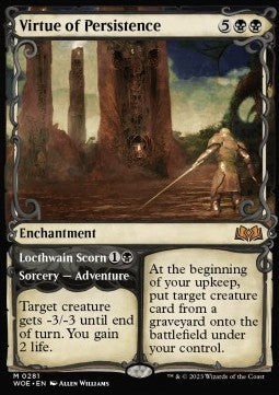 Virtue of Persistence // Locthwain Scorn - Wilds of Eldraine: Extras (Mythic) [XWOE-281]