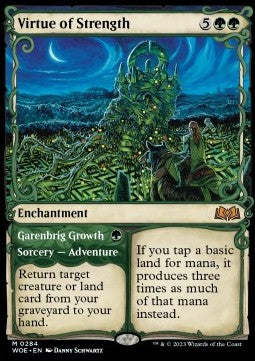 Virtue of Strength // Garenbrig Growth - Wilds of Eldraine: Extras (Mythic) [XWOE-284]