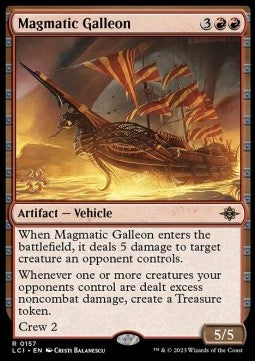 Magmatic Galleon (V.1) - The Lost Caverns of Ixalan: Promos (Rare) [PLCI-157]
