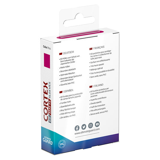 Ultimate Guard - Cortex Sleeves Japanese Size - Matte Pink 60pk