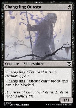 Changeling Outcast - Commander: Outlaws of Thunder Junction (Common) [OTC-128]