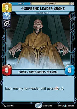 Supreme Leader Snoke, Shadow Ruler - Shadows of the Galaxy (Legendary) [SHD-037]