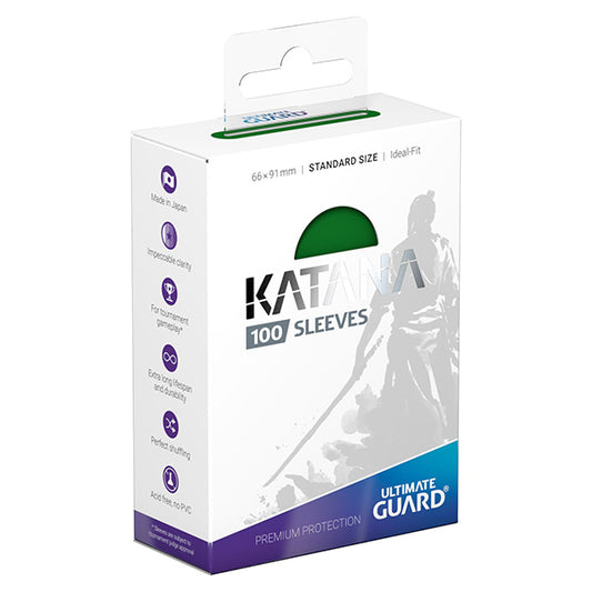 Ultimate Guard - Katana Sleeves - Standard Size - Green 100 Pack