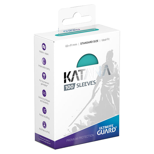 Ultimate Guard - Katana Sleeves - Standard Size - Turquoise 100 Pack