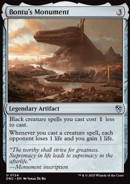 Bontu's Monument - Commander: Aetherdrift (Uncommon) [DRC-124]
