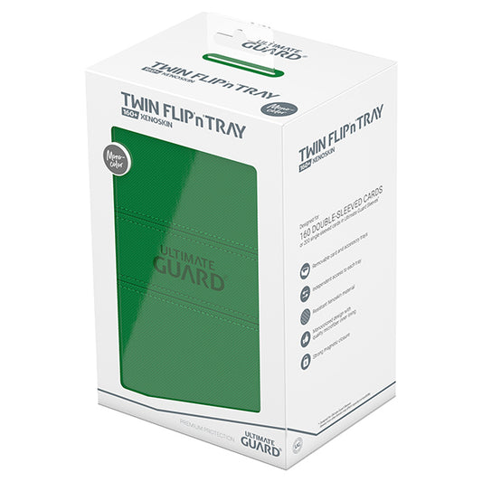 Ultimate Guard - Twin Flip n Tray 160+ Xenoskin - Monocolor Green