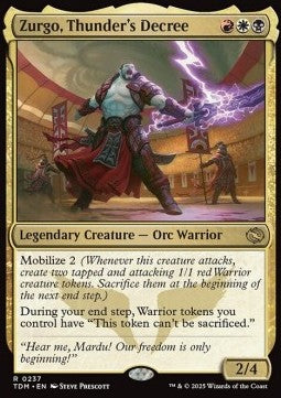 Zurgo, Thunder's Decree - Tarkir: Dragonstorm (Rare) [TDM-237]