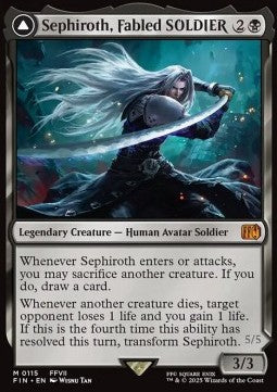 Sephiroth, Fabled SOLDIER // Sephiroth, One-Winged Angel - Magic: The Gathering - FINAL FANTASY (Mythic) [FIN-115]
