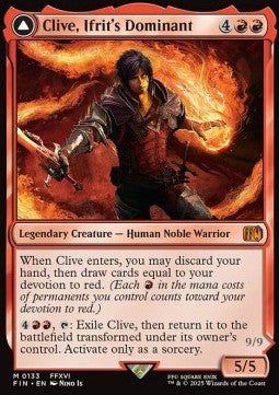 Clive, Ifrit's Dominant // Ifrit, Warden of Inferno - Magic: The Gathering - FINAL FANTASY (Mythic) [FIN-133]