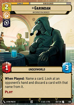 Garindan, Information Broker (V.1) - Secrets of Power: Extras (Uncommon) [XSEC-450]