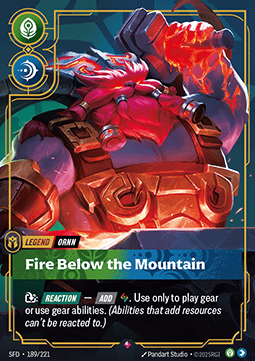 Ornn, Fire Below the Mountain (V.1 - Rare) - Spiritforged (Rare) [SFD-189]