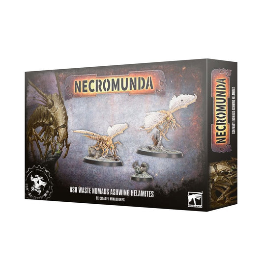 Necromunda game box with miniatures on a white background