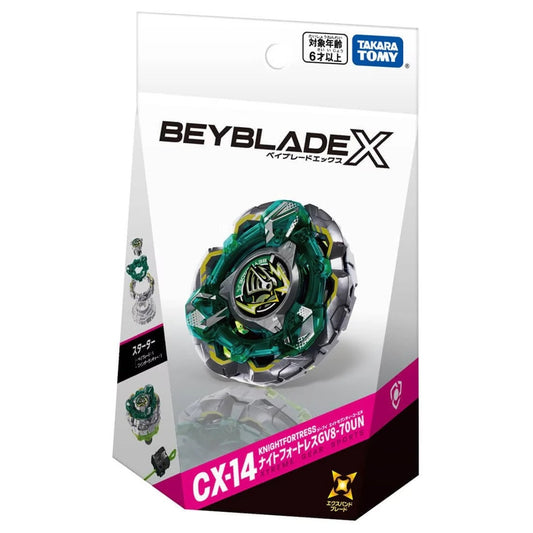 Takara Tomy Beyblade X CX-14 Starter KnightFortress GV8-70UN