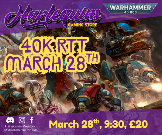 Harlequins 40K RTT March 2026 Event Ticket (BestCoast Account Required)