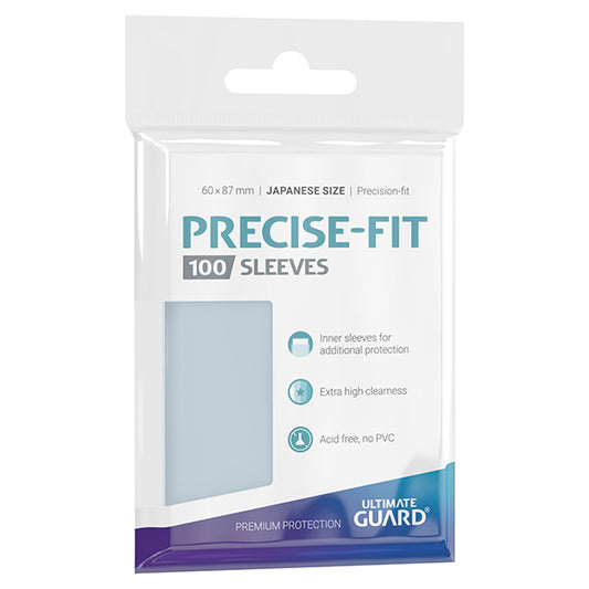 Ultimate Guard - Precise-Fit Sleeves Japanese Size - Transparent 100pk