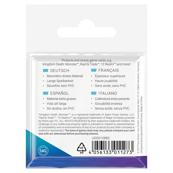 Ultimate Guard - Premium Sleeves for Board Game Cards - Small Square 50pk